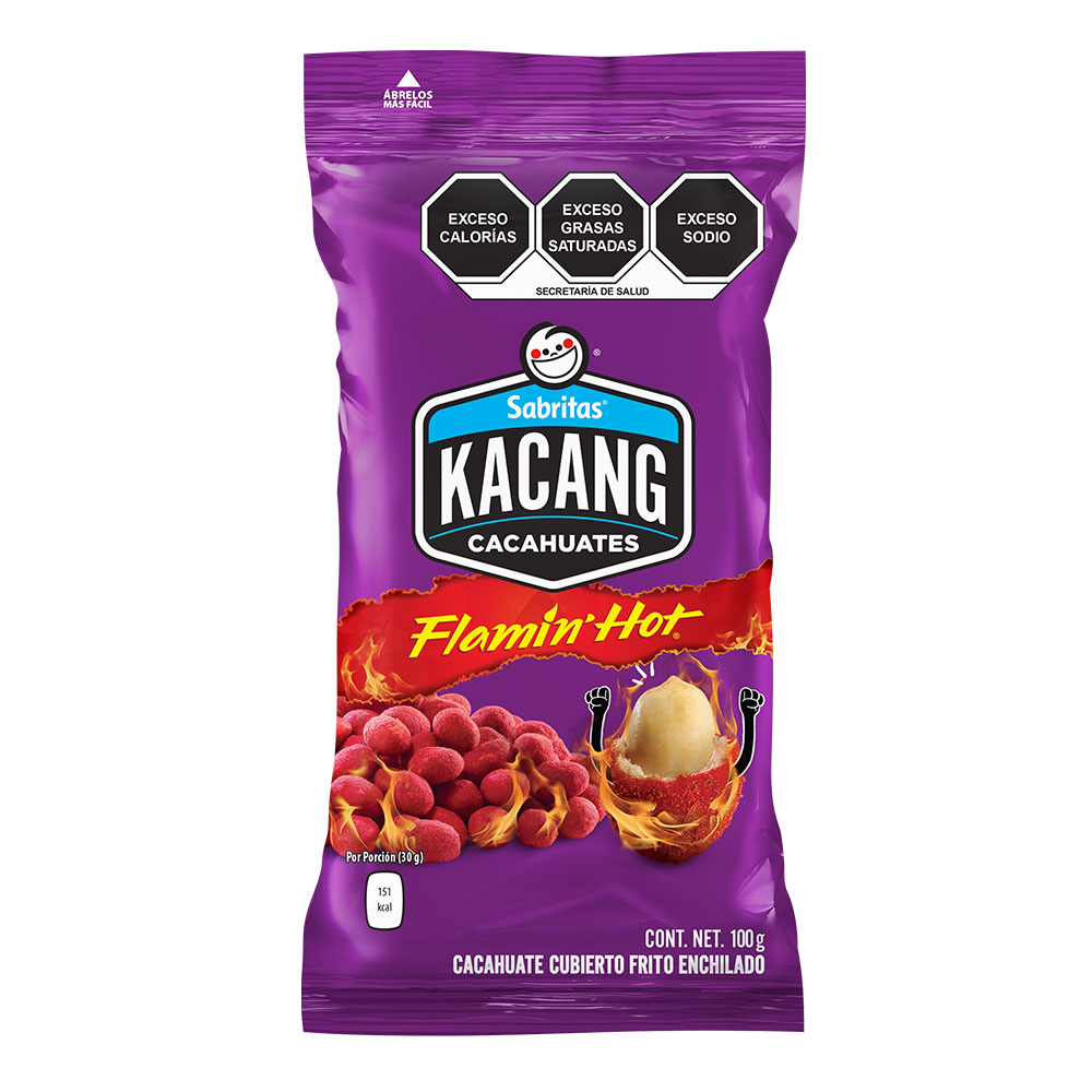Cacahuates Flamin Hot Kacang Sabritas 110 grs